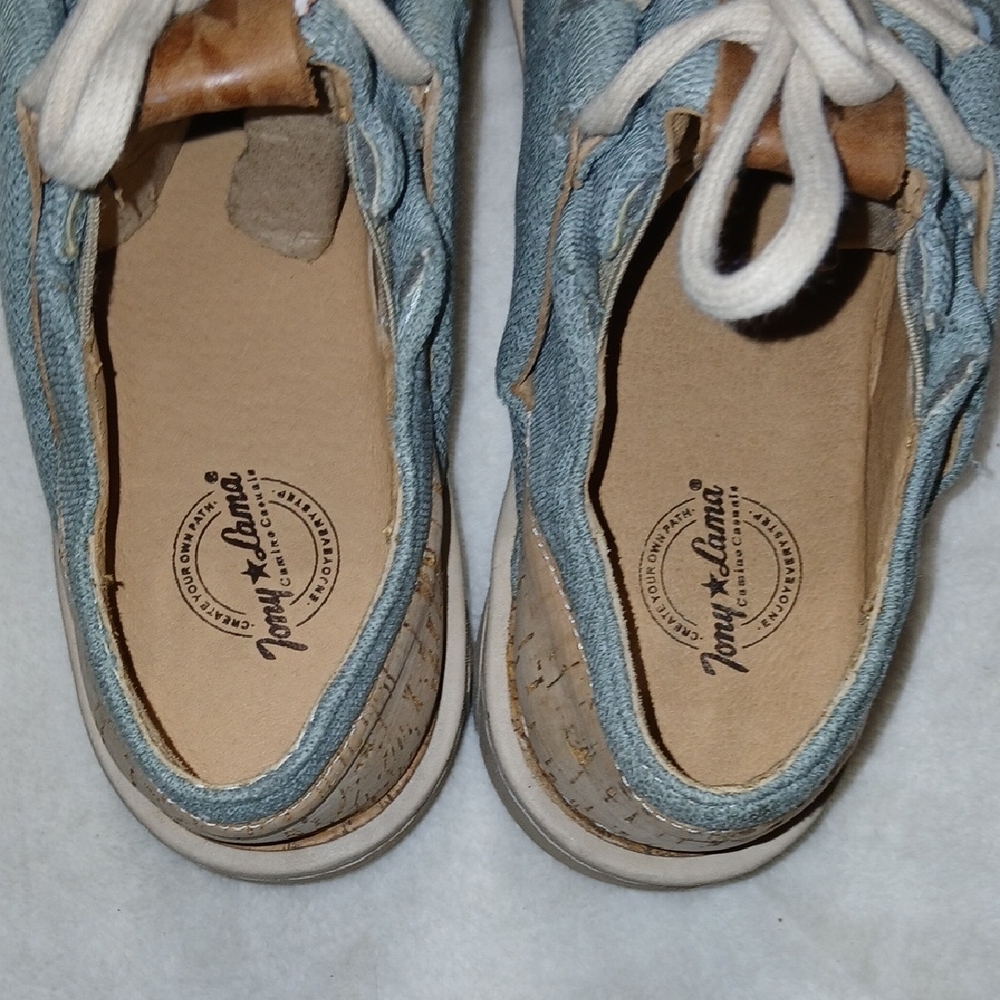 Tony Lama Racey Light Green and Tan Casual Shoes Size 9 Womans - Picture 7 of 8